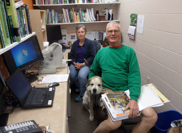 a man and woman master gardener await the questions